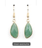 Nye MICCI DESIGN natural Grønn Aventurine Øredobber, 40mm Gold Electroplated