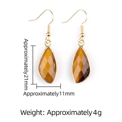 Nye MICCI DESIGN natural Tigereye, 40mm Gold Electroplated