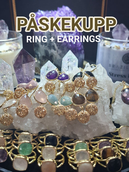 PÅSKEKUPP / BESTELGER SMYKKESETT ( Micci Design Ring + Øredobber )