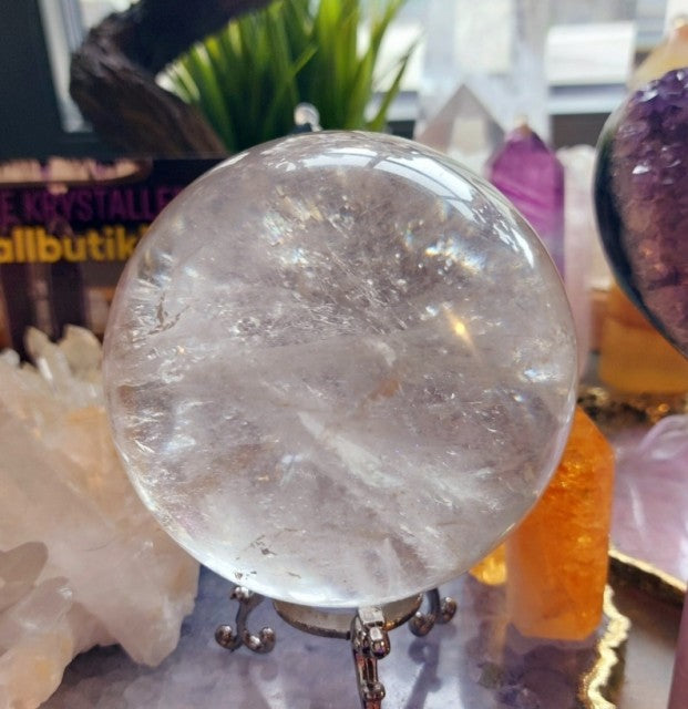 Vakker Medium  Clear Quartz Small Sphere krystallkule  , ca. 50 - 55mm...