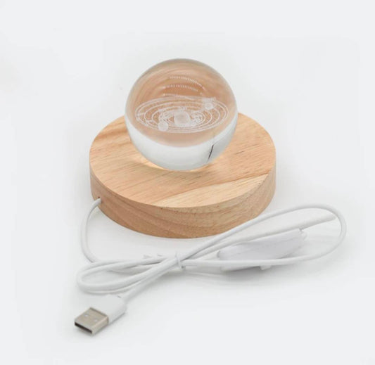 Trebaser med hvitt Ledlys til Tårn, Spheres, Decor , Large 10cm m/usb, inkl. dimmer