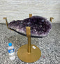 KAMPANJE / HIGH QUALITY BRAZILIAN AMETYST CLUSTER GEODE COFFEE / SOFA TABLE, ca. 23KG - 46x37cm, Høyde 48cm