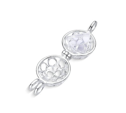 New BrazilGem 925s Sterling Silver Necklace w/ "Tree of Life" Case and 7 natural stones