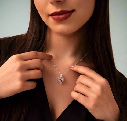 New BrazilGem 925s Sterling Silver Necklace w/ "Tree of Life" Case and 7 natural stones