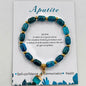 Enkle, fleksible Design Armbånd med naturstener og charms, Apatite