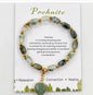 Enkle, fleksible Design Armbånd med naturstener og charms, Prehnite