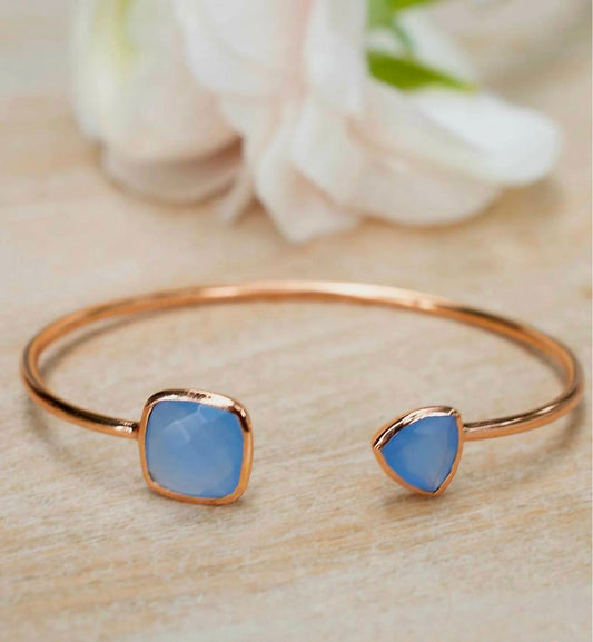 CILA Design Armbånd w/ , Blue Chalsedony , 18K Gold Electroplated