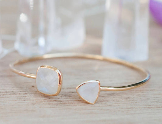CILA Design Armbånd w/ , Moonstone , 18K Gold Electroplated