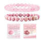 Nye, fleksible 8mm Steinarmbånd Sett m/ Produkt og Affirmasjonskort, Rose Quartz + Rhodocrosite