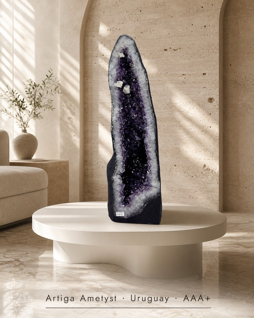 MÅNEDENS KUPP / HIGH QUALTY BRAZILIAN Amethyst Cathedral / 50% OFF - Naturlig Big Ametyst Crystal Geode, 63kg - 88x27/18cm mined in Brazil