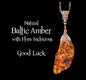 Nye, hÅndlagede " Good Luck " Baltic Amber ( RAV ) Anheng m/kjede