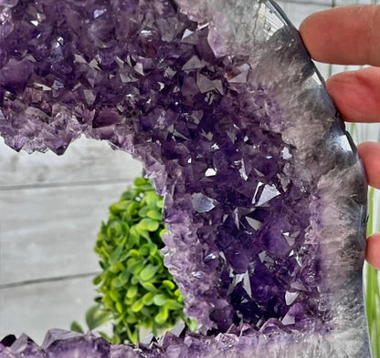 New Super Extra Quality Dark Purple  "Open 2 sided" Brazilian Ametyst Katedral, 9kg - 26cm