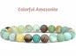 Enkelt og fleksibelt steinarmbÅnd, Colorful Amazonite