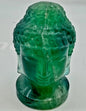 XLARGE GREEN FLUORITE BUDDHA HEAD - 15cm - 2.5kg inkl. led lysbase