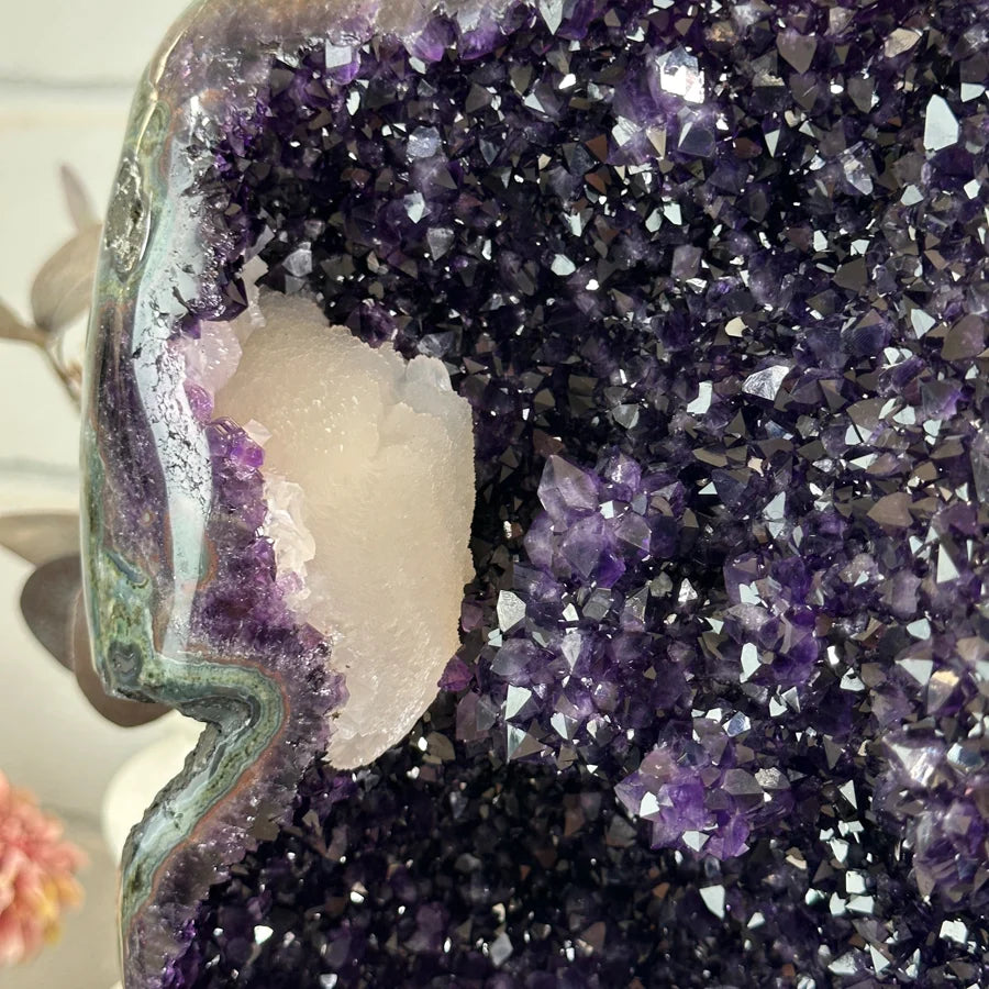 Top Quality Natural Uruguay Amethyt Geode Statemen Piece - MWS3146, 11.5Kg - 47.5 x 24cm