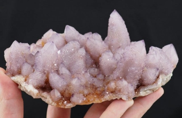 Supervakkert South Africa Ametyst Spirit Quartz Cluster, ca. 465gram  - 15 x 10cm