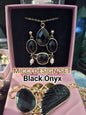Nytt Smykkesett fra MICCI Design i Sort Onyx. ( Kjede, *Ring, Øredobber )