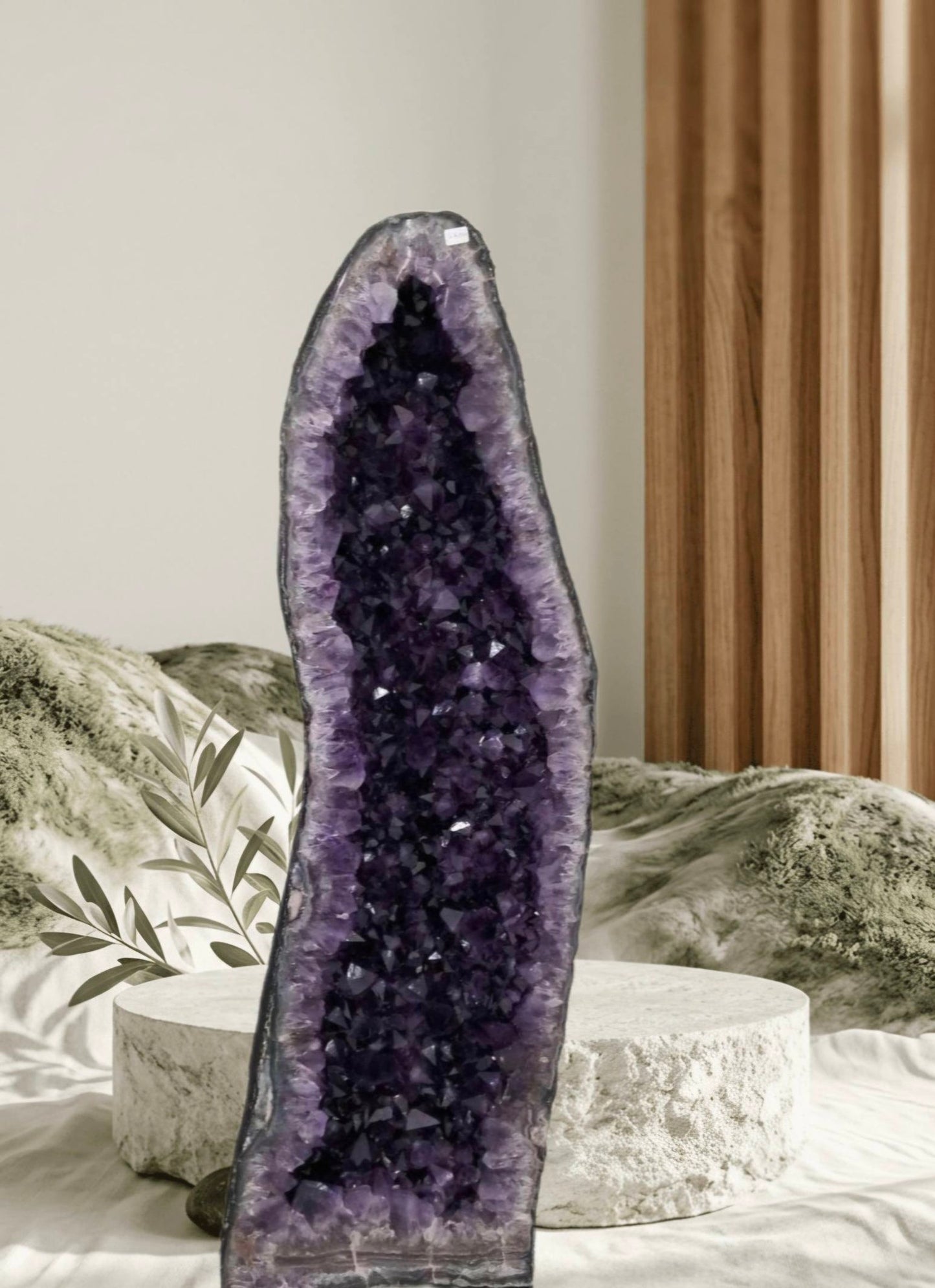 MÅNEDENS UTVALGTE / HIGH QUALITY PREMIUM BRAZILIAN AMETYST GEODE - Inntil 40% OFF + Fri Frakt - 53kg , 104cm - Extra Høy - Store spisser