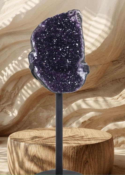 KUPP-PRIS / ARTIGA URUGUAY AMETYST EXTREME HIGH QUALITY, OPEN GEODE m/STATIV- 40% OFF + Fri Frakt - 92x28x23cm