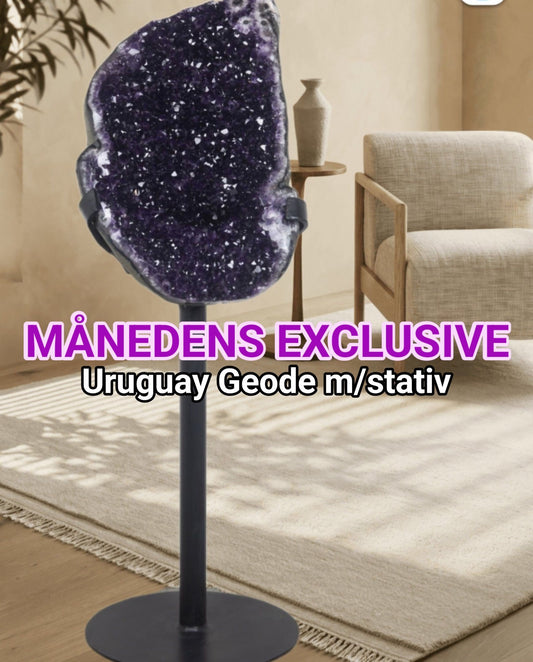 MAI KUPP - 50% OFF + FREE FRAKT + BONUSGAVE / ARTIGA URUGUAY AMETYST EXTREME HIGH QUALITY, OPEN GEODE m/STATIV- 92x28x23cm, AWS0956