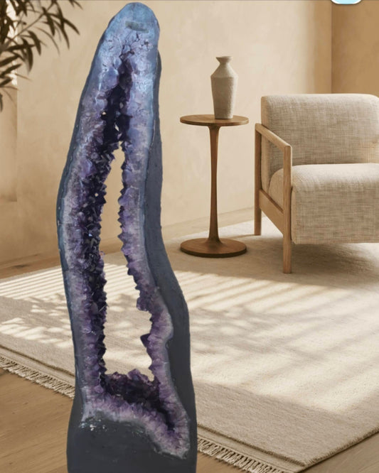 KAMPANJE AMETYST GEODE - 40% OFF + Fri Frakt - Amethyst Cathedral*** Natural Big Crystal Geode Mined in Brazil, 39.88kg - 96x29x11cm