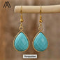 Nytt MICCI Design Classic Drop Øredobber - Turquoise & Gold Electroplated