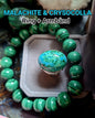 MICCI DESIGN JEWELRY SET ( Ring + Armbånd ) , Malachite - Crysocolla
