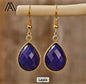 Nytt MICCI Design Classic Drop Øredobber - Lapis Lazuli & Gold Electroplated
