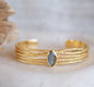 CILA Design Armbånd " model Connie "w/ Labradorite, Gold Electroplated