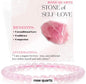 Nye, single - fleksible 8mm Steinarmbånd m/ Produkt og Affirmasjonskort, Rose Quartz