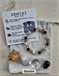 Gemini ( Tvilling ) Birthstone Krystallsett ( 4 stener + armbånd )