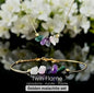 MICCI Tema - Twin Flame - Design smykkesett ( kjede + armbånd ) , Gold Electroplated