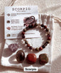 Scorpio ( Skorpion ) Birthstone Krystallsett ( 4 stener + armbånd )