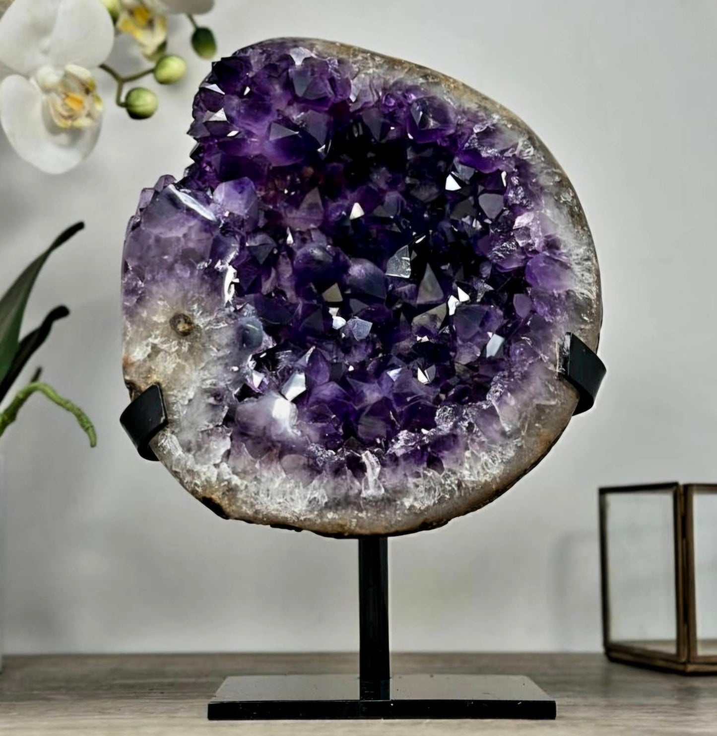 A Grade Amethyst Crystal Cluster with Large Deep Purple Crystals - MWS2032, 25x18cm - 3.5kg