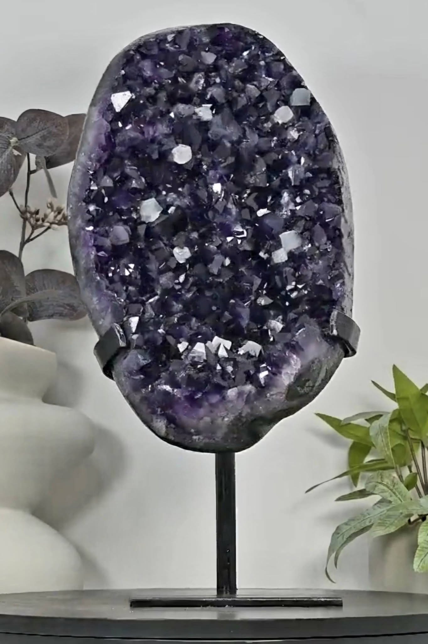Huge Natural Amethyst Geode with Deep Purple Large Crystals - MWS3080, 5.5kg - 35x17x13cm
