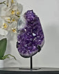 Large Amethyst Cluster on Metal Stand with Super Shinny Crystals - MWS2736, 2.7kg - 25x12x11cm