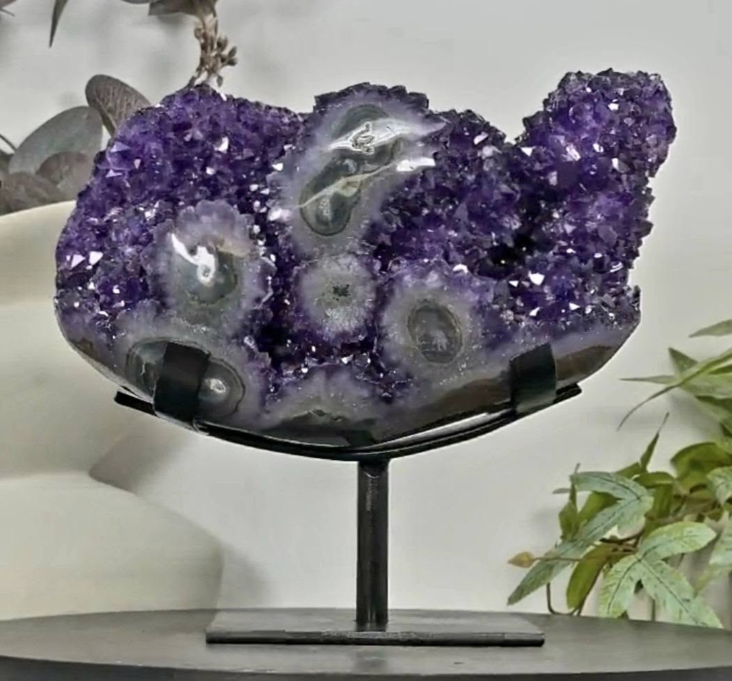 Unique Natural Amethyst Specimen with A+ Grade Crystals & Stalactite Formations - MWS3103, 4.7KG - 22x21x11cm
