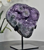 Beautiful Amethyst Stone woth Stalactite Eyes - MWS1337, 1.8kg - 18x14x11cm