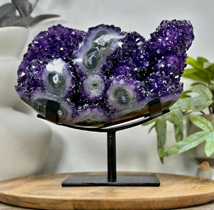 Unique Natural Amethyst Specimen with A+ Grade Crystals & Stalactite Formations - MWS3103, 4.7KG - 22x21x11cm