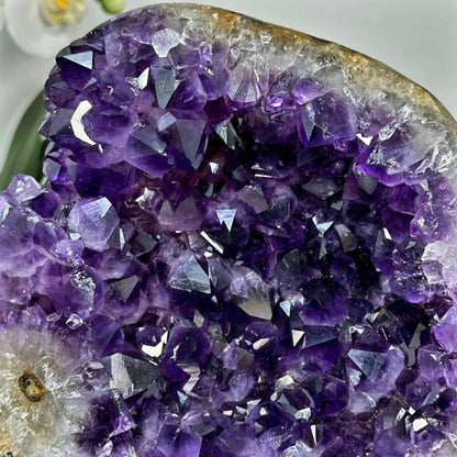 A Grade Amethyst Crystal Cluster with Large Deep Purple Crystals - MWS2032, 25x18cm - 3.5kg