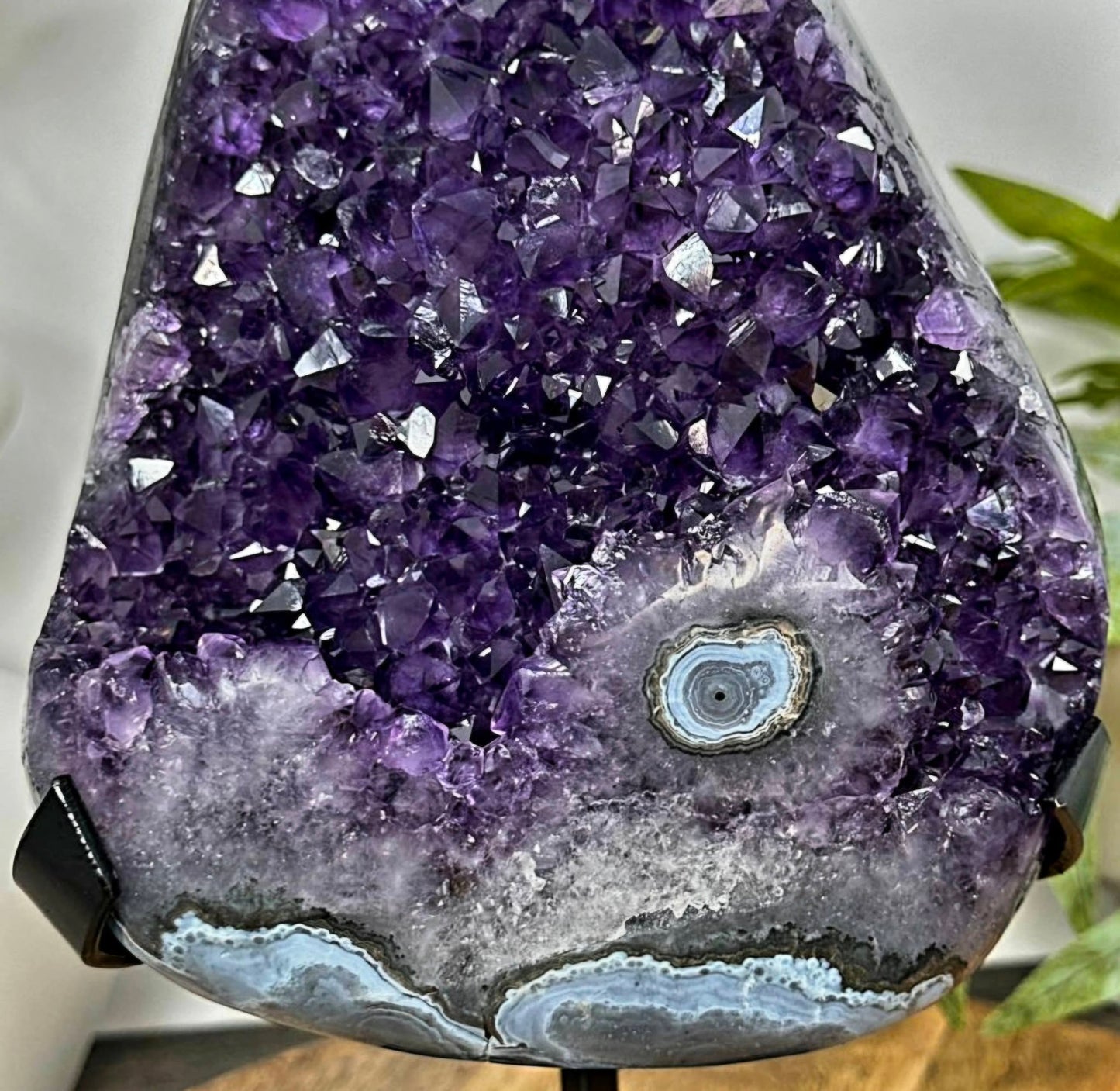 Natural Amethyst &amp; Blue Agate Shell Statement Piece - MWS3116, 27x15x10cm, 3.6kg