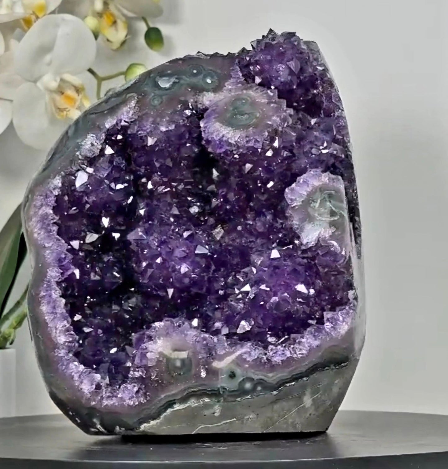 Large Uruguay Amethyst Geode with Beautiful Stalactite Formations, Self Standing Uruguay Amethyst, 20x16.3cm&nbsp; Amethyst Stone | CBP1223, 20x16x13cm