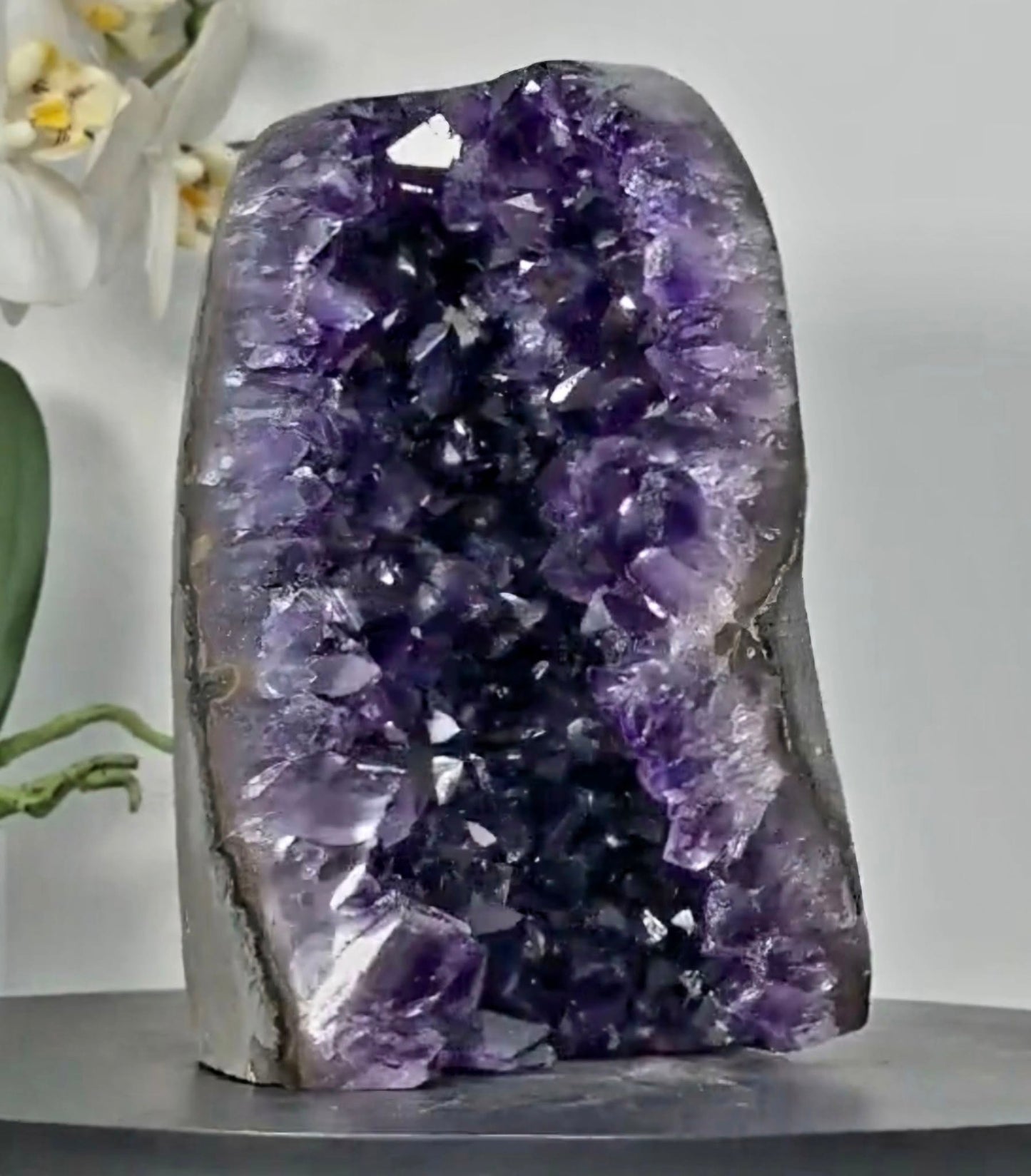 Uruguay Amethyst Geode Crystal Cluster for Home or Office Display, Self Standing Amethyst, Tall Amethyst Stone | CBP1237, 19.5x12.5x15.5cm