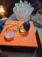 SUMMERDEAL / Nye MICCI Design Tear Drop Jewelry set ( Tear Drop Kjede + Tear Drop Ring, Gold Electroplated  )