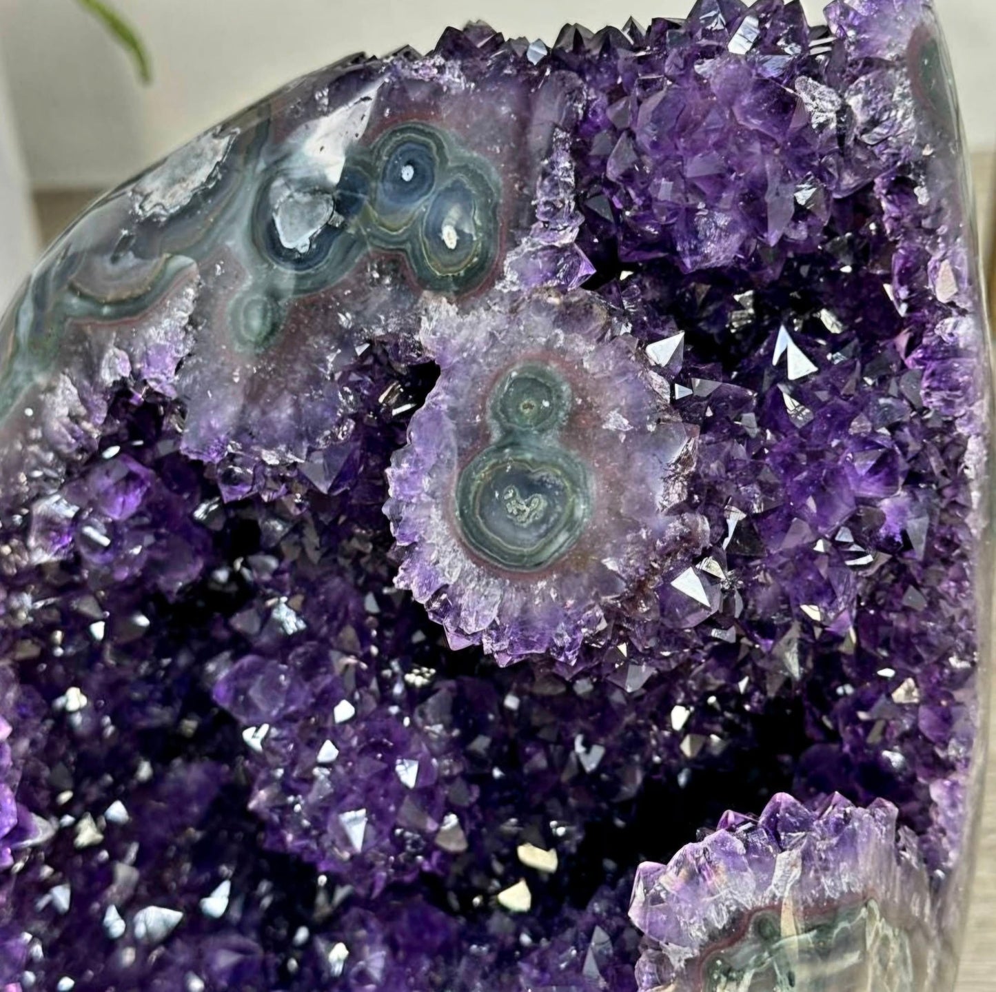 Large Uruguay Amethyst Geode with Beautiful Stalactite Formations, Self Standing Uruguay Amethyst, 20x16.3cm&nbsp; Amethyst Stone | CBP1223, 20x16x13cm