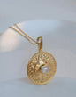 MARESHIA Designkjede Medallion m/ Moonstone, 18K Goldplated on Silver