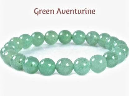 Enkelt og fleksibelt steinarmbÅnd, Green Aventurin