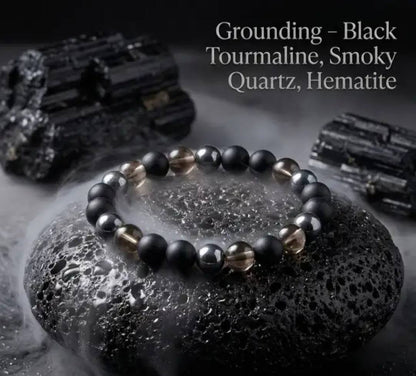Nye 8mm fleksible Tema Stenarmbånd, " GROUNDING "