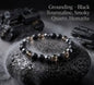 Nye 8mm fleksible Tema Stenarmbånd, " GROUNDING "