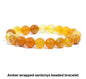 Nye fleksible 10mm Amber SARDONYX Armbånd